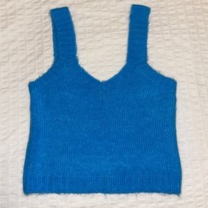 Zara Blue Knit Tank Top